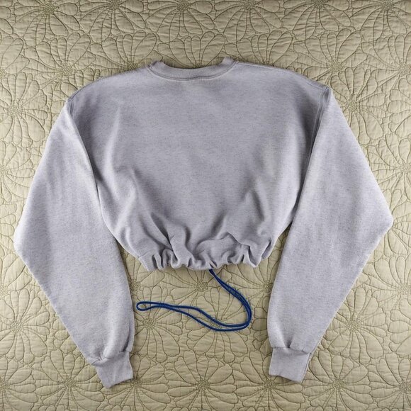 Hanes Women's Grey and Blue Crop-top - Picture 2 of 4